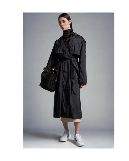 Moncler Black Deva Trench Coat