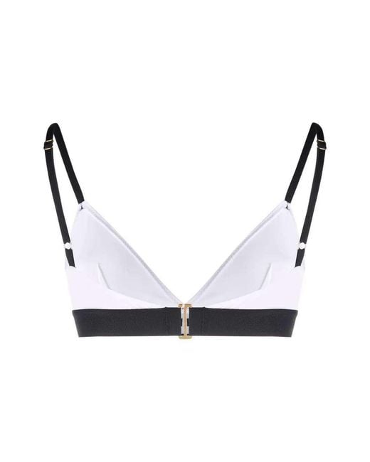 Tom Ford White Logo-Band Triangle Bra