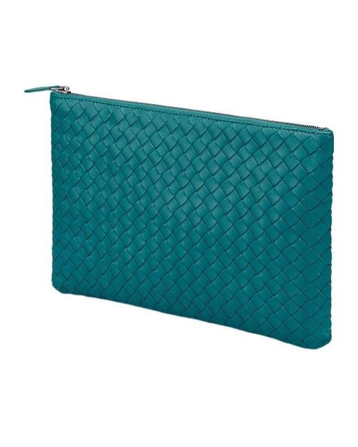 Bottega Veneta Green Knitted Clutch