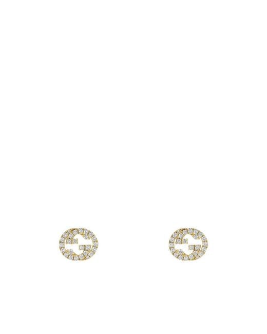 Gucci White Logo Ear Stud