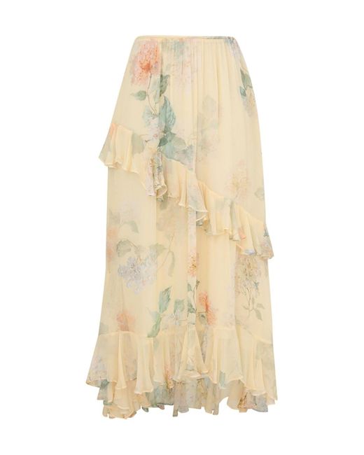 Zimmermann Natural Asymmetrical Skirt