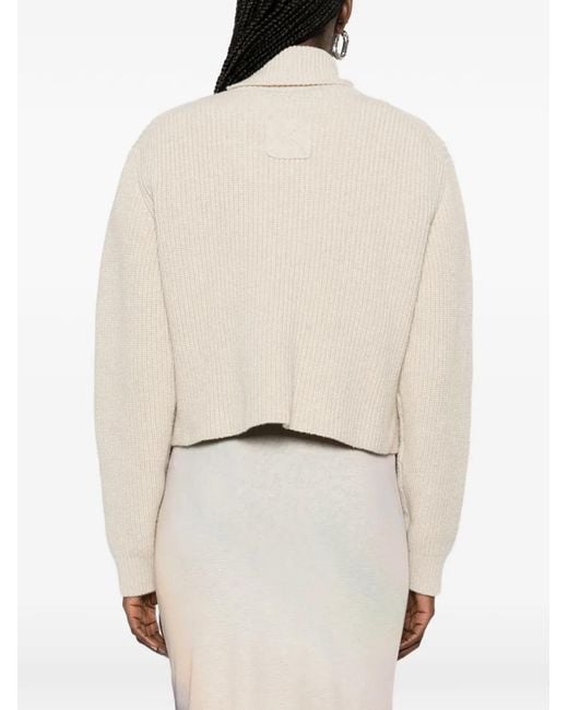 Nanushka White Marda Turtleneck Sweater