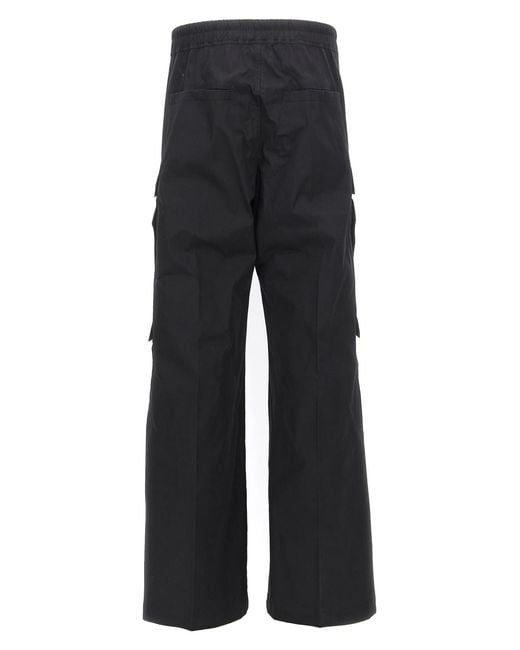 Rick Owens Black Drawstring Wide Leg Pants for men