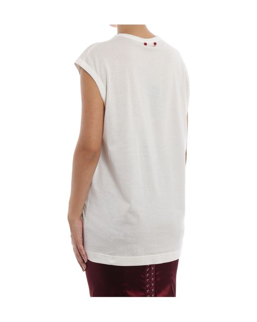 Dolce & Gabbana White Floral Pattern T-Shirt