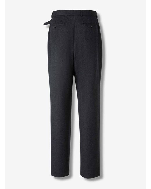 Canali Blue Regular Fit Wool Pants for men