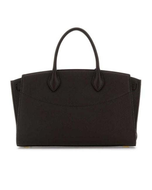 Ferragamo Black Ferragamo Top Handle Tote Bag