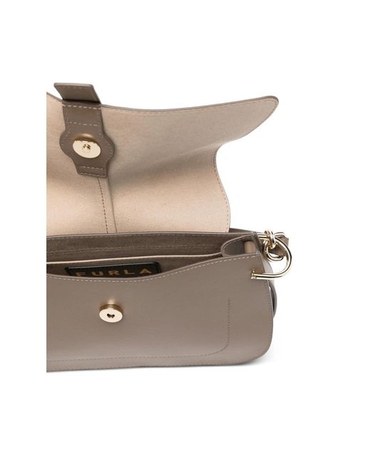 Furla Natural Buckle-Detail Shoulder Bag