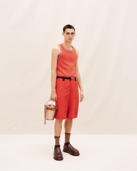 Jacquemus Red Le Short Meio Oversize Shorts for men