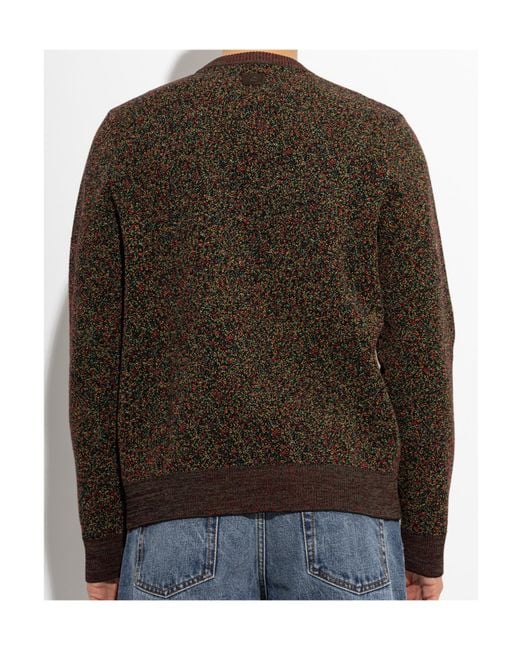 Etro Brown Crew Neck Long-Sleeved Sweatshirt for men
