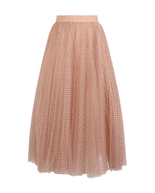 Philosophy Di Lorenzo Serafini Pink Pleated Midi Skirt