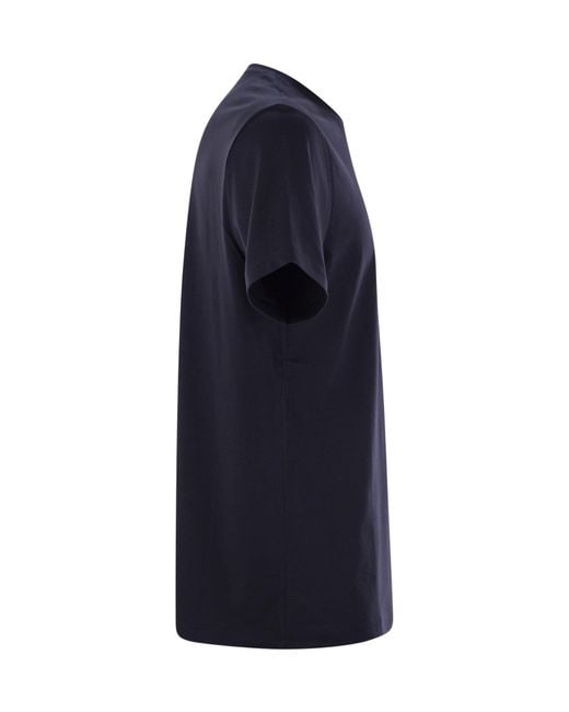 Fay Blue Pocket Crew Neck T-Shirt for men