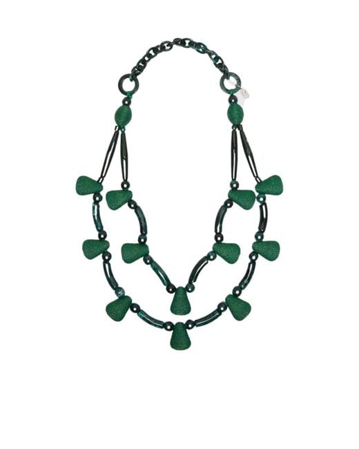 Weekend by Maxmara White Bijoux Beaded Necklace
