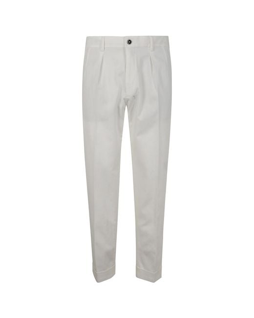 Incotex Gray Straight-Leg Trousers for men