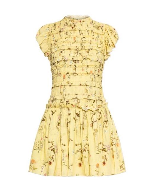 AllSaints Yellow Patterned Dress