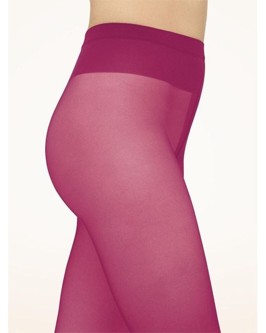 Wolford Pink Elastic Waist Pantyhose
