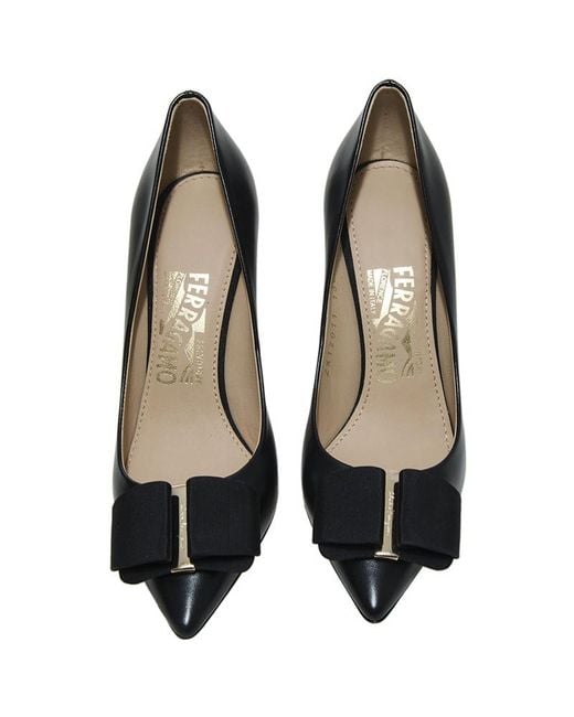 Ferragamo Black Bow High Heels