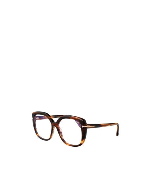 Tom Ford White Eyewear Square Frame Glasses