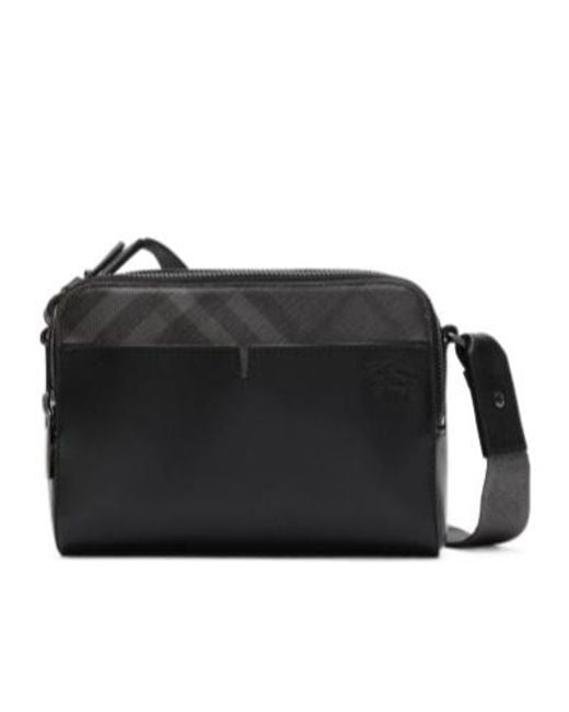 Burberry Black Pop Check Crossbody Bag for men