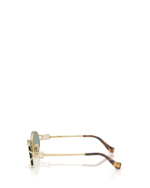 Miu Miu Green Eyewear Oval-Frame Sunglasses