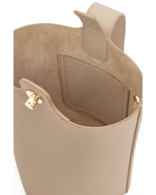 Loewe White Pebble Mini Bucket Bag