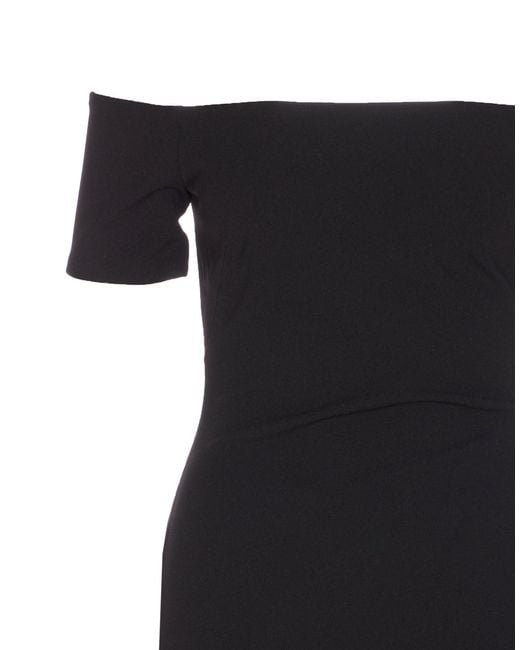 Solace London Black London Nile Off-Shoulder Long Dress