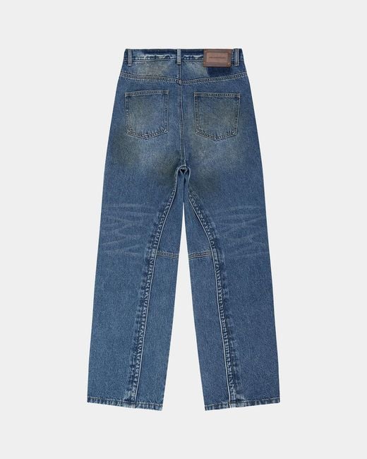 ANDERSSON BELL Blue Layered Wide-Leg Jeans for men