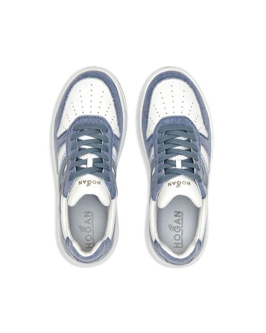 Hogan Blue H630 Lace-Up Sneakers