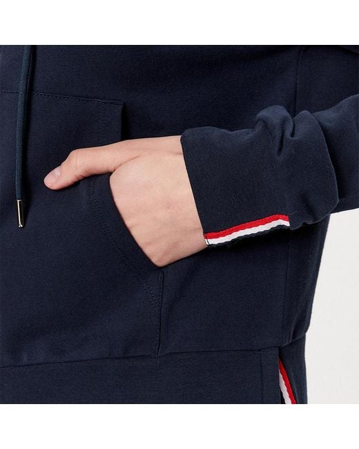 EA7 Blue Drawstring Hooded Hoodie
