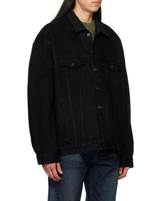 Balenciaga Black Oversized Fit Denim Jacket for men
