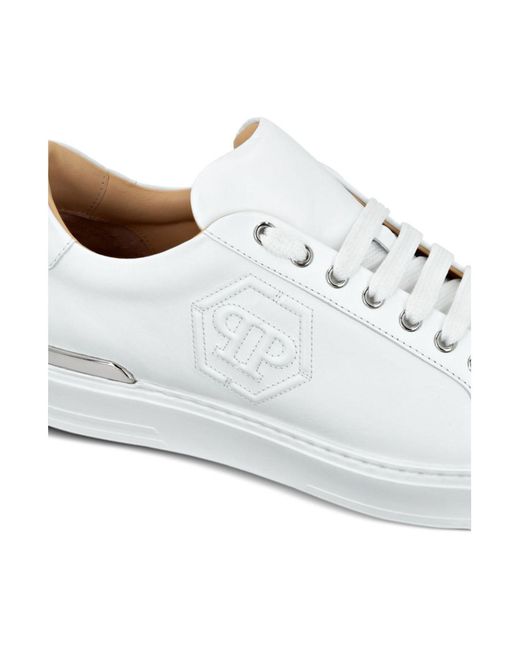 Philipp Plein White Sneakers With Contrasting Heel Counter for men