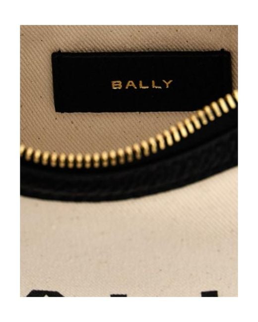 Bally White Bar Ellipse Logo Printed Crossbody Bag