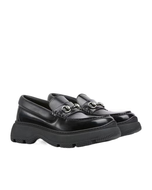 Gucci Black Lug Sole Loafer With Horsebit for men