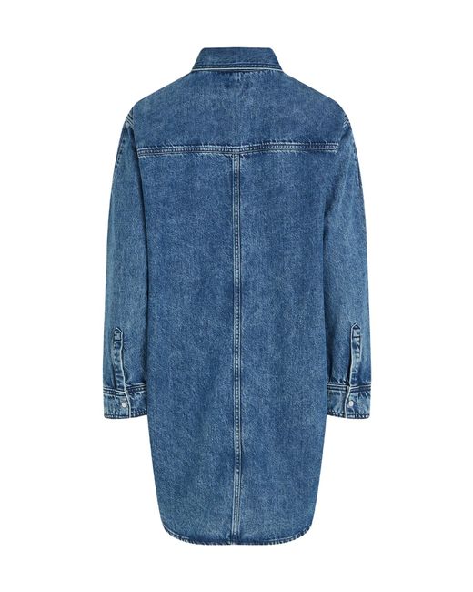 Tommy Hilfiger Blue Long-Sleeved Denim Dress