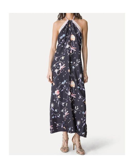 Forte_forte Purple Deliverance Print Long Elegant Dress