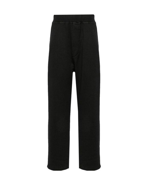 DSquared² Black Logo-Appliqu Straight-Leg Track Pants for men