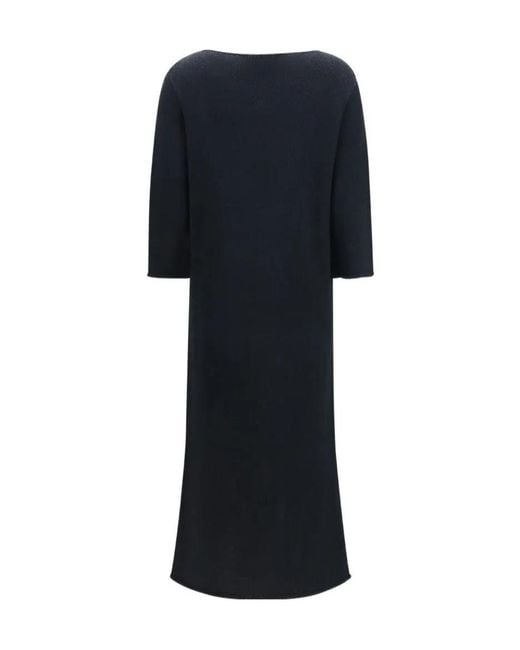 The Row Black Boat Neck Dress