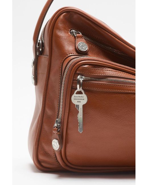 Acne Brown Camero Camera Shoulder Bag for men
