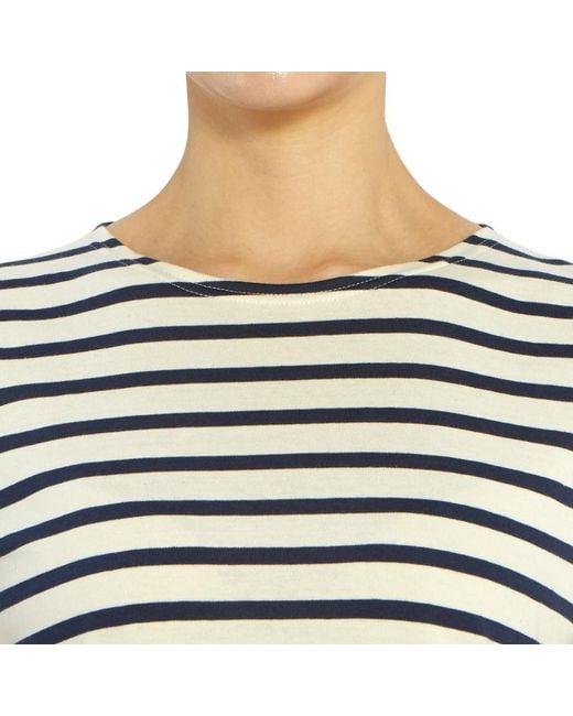 Saint James Blue Striped Graphic T-Shirt