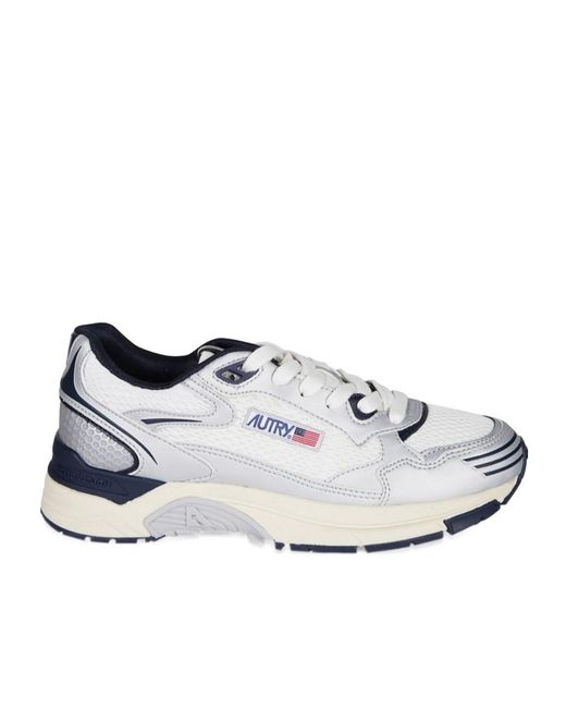 Autry White Hyperway Mesh Panel Sneakers