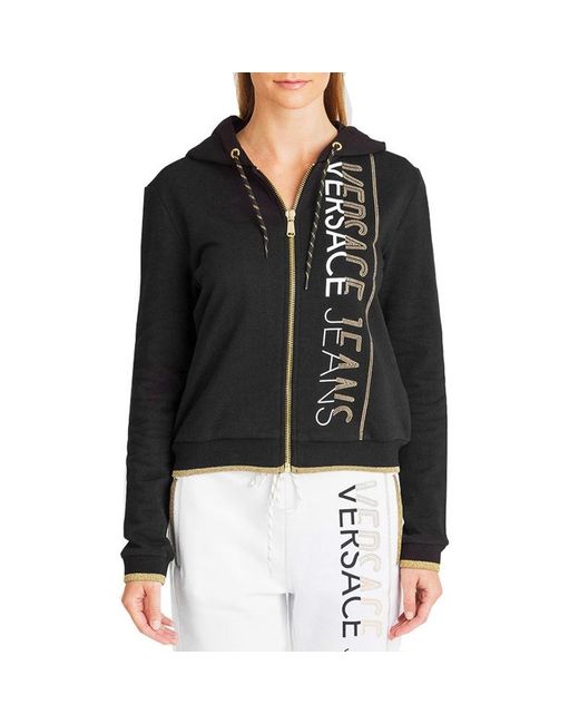 Versace Jeans Black Printed Logo Casual Jacket