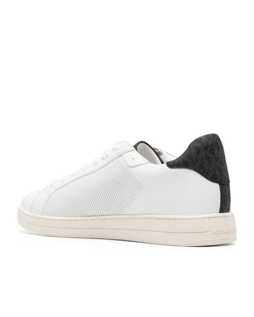 Michael Kors White Lace-Up Sneakers for men