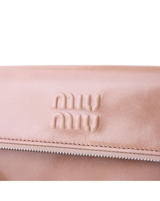 Miu Miu Pink Exquisite Compact Leather Bag
