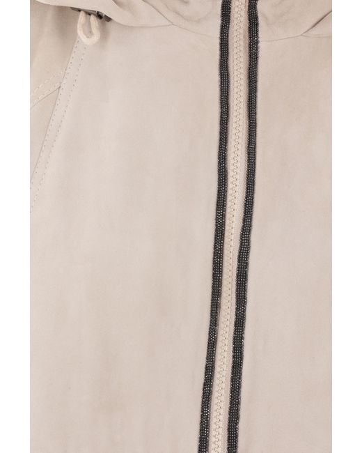 Brunello Cucinelli Natural Monile Long Jacket