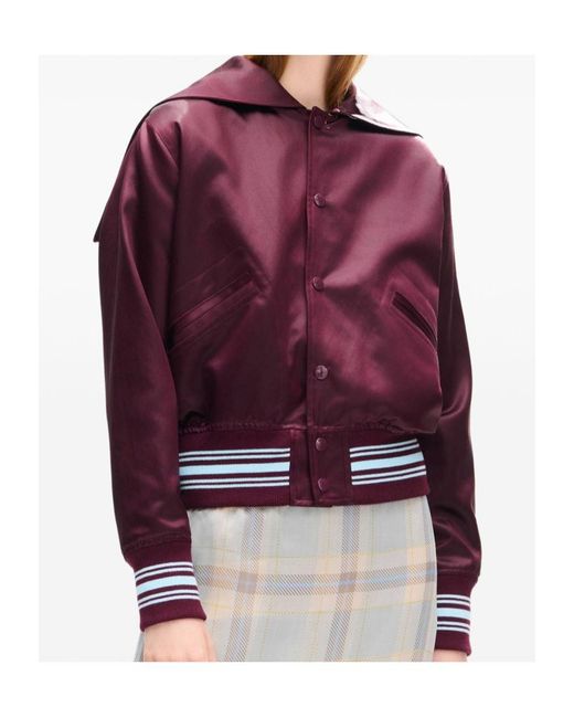 KENZO Purple Varsity' Cropped Bomber