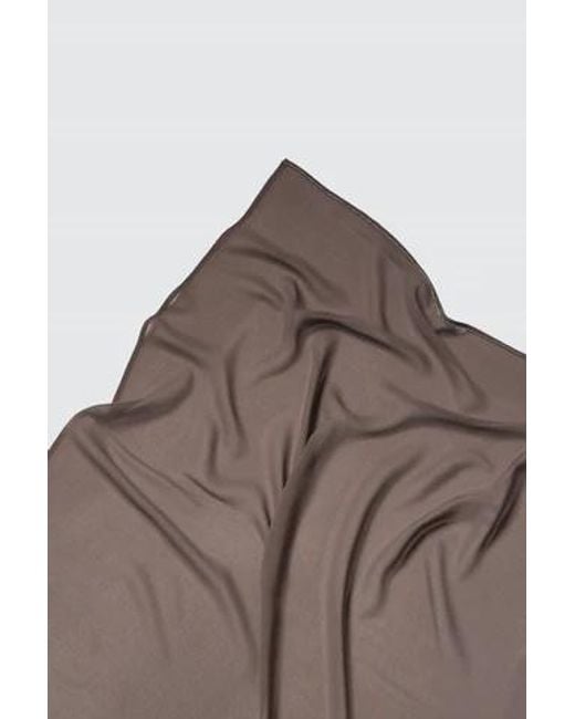 Peserico Brown Beaded-Trim Scarf
