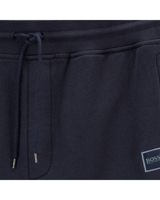 Boss Blue Logo-Laced Sweatpants for men