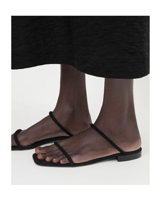 Totême  White Totême Square Toe Double Strap Sandals