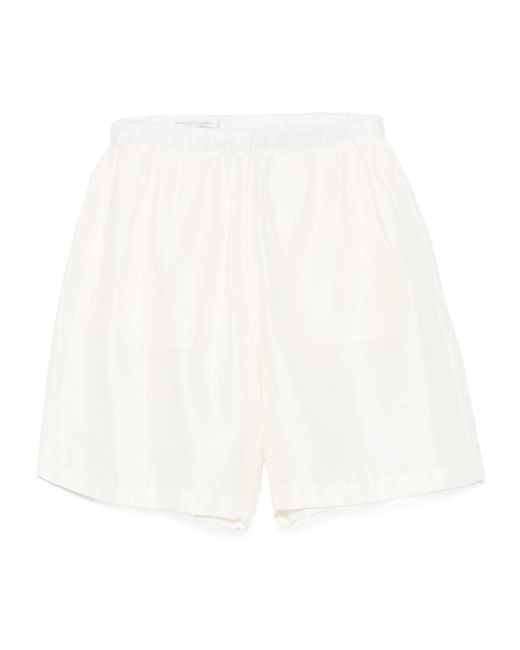 RANRA White Jacquard Pattern Shorts for men