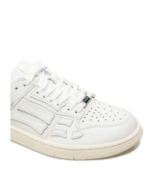 Amiri White Bone Patch Low-Top Sneakers for men