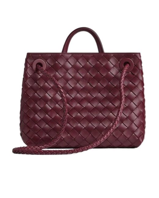 Bottega Veneta Purple Andiamo Small Tote Bag